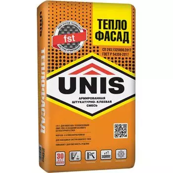 Штукатурно-клеевая смесь для теплоизоляции Unis Теплофасад 25 кг