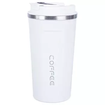 Термокружка 510 мл металлическая колба цвет белый