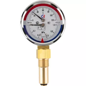 Термоманометр радиальный Росма ТМТБ-31Р.1 10 бар 120С Дк80 1/2" шток 46 мм 00000002331