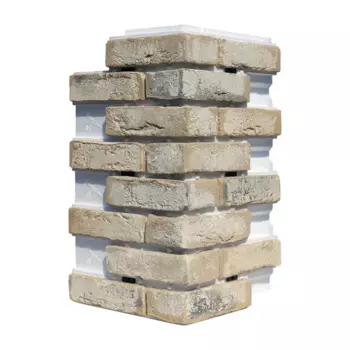 Термопанель Лондон брик 370x652 мм молочный 0.645 м