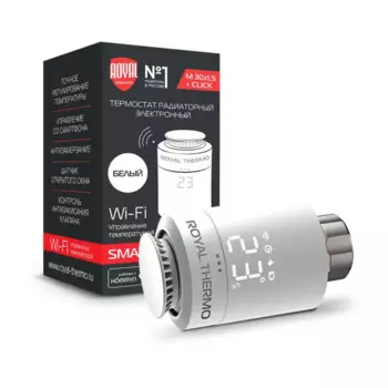 Термостатическая головка жидкостная Royal Thermo Smart Heat M30x1.5 белая