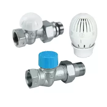 Термостатический комплект для радиатора прямой Giacomini R470F-KV 3/4" с термостатической головкой M30x1.5