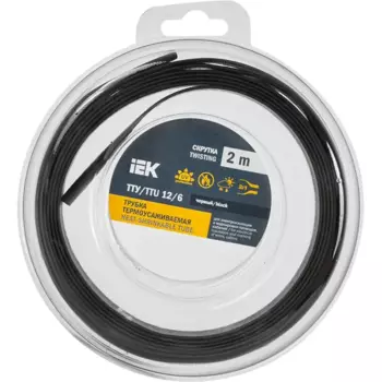 Термоусадочная трубка IEK нг-LS 12/6 мм 2 м цвет черный