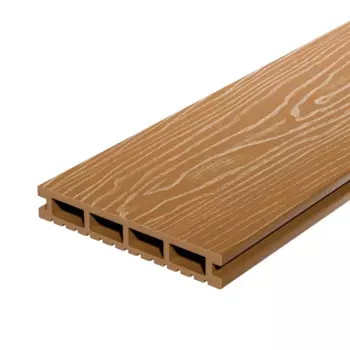 Террасная доска ДПК Decking цвет Медовый клен 3000x150x24 мм двусторонняя вельвет/структура дерева 0.45 м