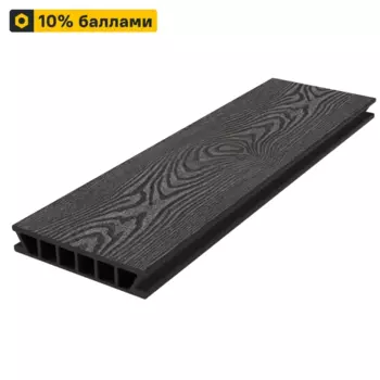 Террасная доска ДПК Holzhof Classic цвет Антрацит 3000x153x28 мм 0.459 м