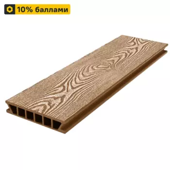 Террасная доска ДПК Holzhof Classic цвет Коричневый 3000x153x28 мм 0.459 м