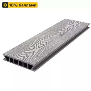 Террасная доска ДПК Holzhof Classic цвет Серый 4000x153x28 мм 0.612 м