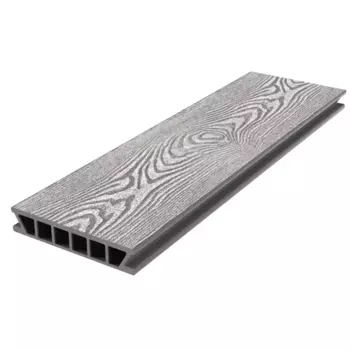 Террасная доска ДПК Holzhof Classic цвет Серый 3000x153x28 мм структура дерева 0.459 м