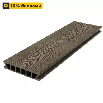 Террасная доска ДПК Holzhof Classic цвет Венге 4000x153x28 мм Вельвет 0.612 м