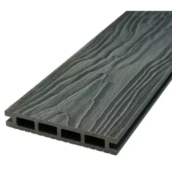 Террасная доска ДПК Прима Groentec цвет Серый 3000x145x22 мм Вельвет 0.44 м
