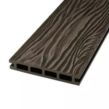 Террасная доска ДПК Прима Groentec цвет Венге 4000x145x22 мм Вельвет 0.58 м