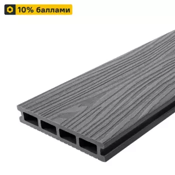 Террасная доска ДПК T-Decks цвет Серый 150x25x4000 мм двусторонняя вельвет/структура древесины 0.6 м