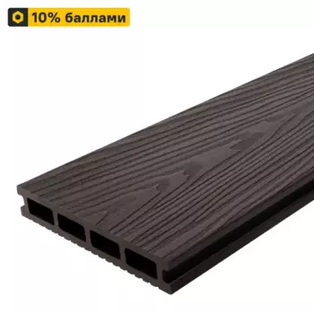 Террасная доска ДПК T-Decks цвет Венге 150x25x3000 мм двусторонняя вельвет/структура древесины 0.45 м