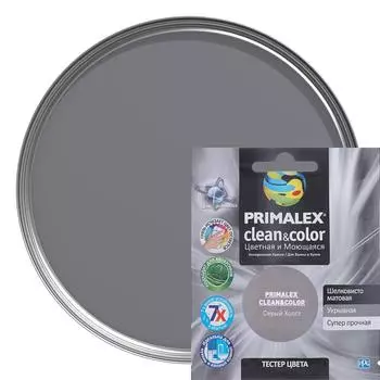 Тестер Primalex Clean&amp;Color 40 мл Серый холст