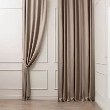 Ткань 1 м/п Aris Tweed рогожка 310 см цвет коричневый