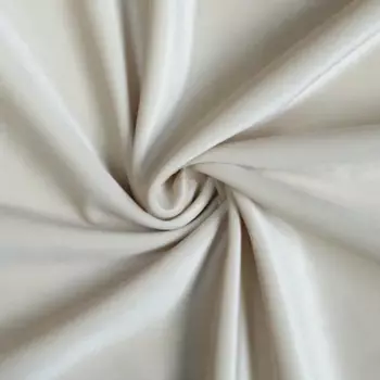 Ткань 1 м/п бархат 300 см цвет теплый молочный