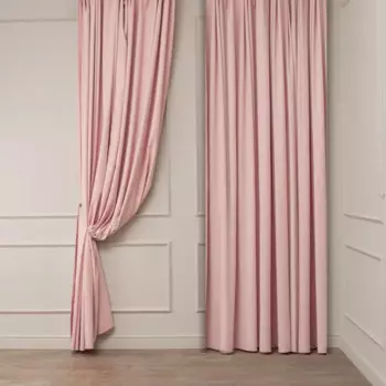 Ткань 1 м/п Felice вельвет 300 см цвет розовая пудра