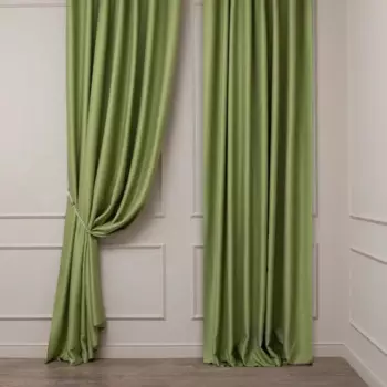 Ткань 1 м/п Soleil блэкаут лен 300 см цвет зеленый