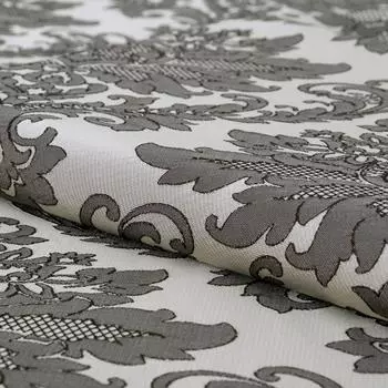 Ткань «Романа», 285 см, вензель, цвет коричневый