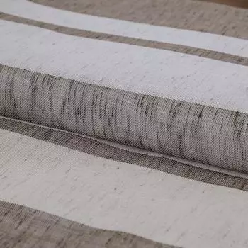 Ткань «Венсен», 300 см, полоски, цвет коричневый