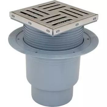 Трап для душа Ани Пласт TQ1712 сухой затвор 150x150 мм нержавеющая сталь