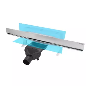 Трап для душа Berges Wall line мокрый затвор 52x600 мм нержавеющая сталь