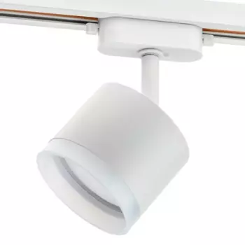 Трековый светильник спот поворотный Ritter Artline 85x70мм под лампу GX53 до 4м металл/пластик цвет белый