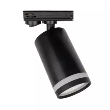 Трековый светильник спот светодиодный Jazzway 38 GU10 15 Вт однофазный 2 м цвет черный