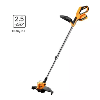 Триммер аккумуляторный Deko DKTR21 20 В 1x1.5 Ач АКБ и ЗУ входит в комплект