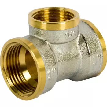 Тройник переходной 1"x3/4"x1" ВР латунь 027-8897