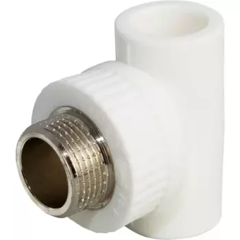 Тройник комбинированный Ростурпласт 20x3/4"x20 мм НР полипропилен