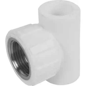 Тройник комбинированный Политэк 20x3/4"x20 мм ВР полипропилен