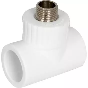 Тройник комбинированный Политэк 32x1/2"x32 мм НР полипропилен 9510003212К