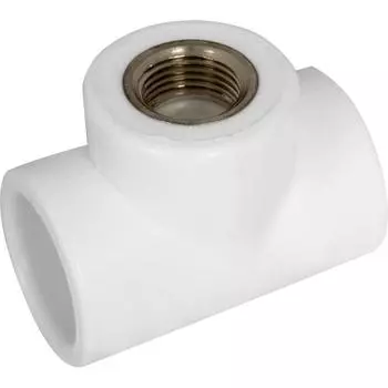 Тройник комбинированный Политэк 32x1/2"x32 мм ВР полипропилен 9500003212К