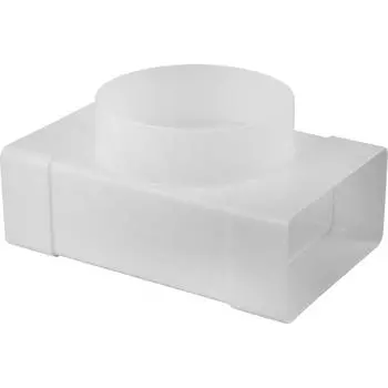 Тройник плоский-круглый Equation D100x55x110 мм пластик