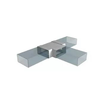 Тройник для плоских воздуховодов Fonet 55x110 мм пластик