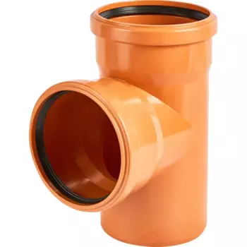 Тройник Хемкор d110 мм 87° пластиковый для наружной канализации