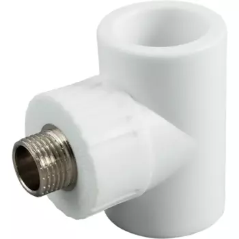 Тройник комбинированный Ростурпласт 32x1/2"x32 мм НР полипропилен