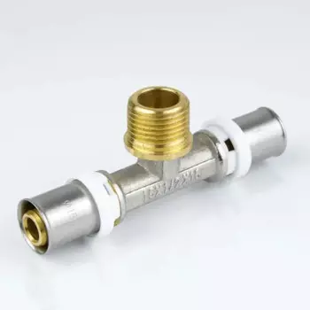 Тройник комбинированный Aquasfera 20x1/2"x20 мм НР латунь 027-8861