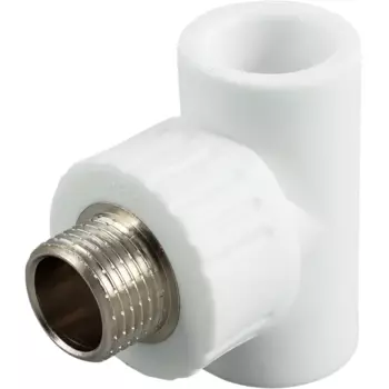 Тройник комбинированный Ростурпласт 20x1/2"x20 мм НР полипропилен