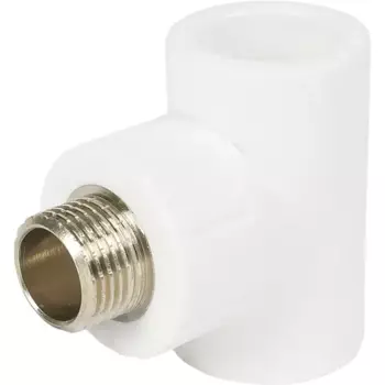 Тройник комбинированный Ростурпласт 25x1/2"x25 мм НР полипропилен