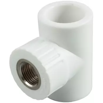 Тройник комбинированный Ростурпласт 32x1/2"x32 мм ВР полипропилен