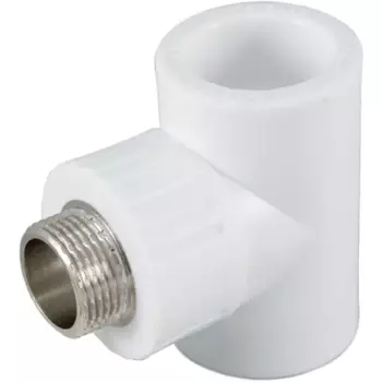 Тройник комбинированный Ростурпласт 32x3/4"x32 мм НР полипропилен
