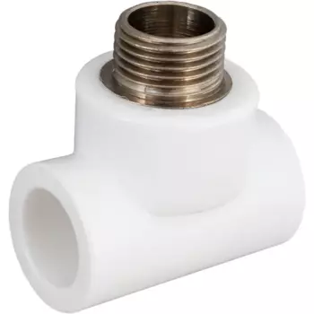 Тройник комбинированный РВК 20x1/2"x20 мм НР ВП полипропилен 20802