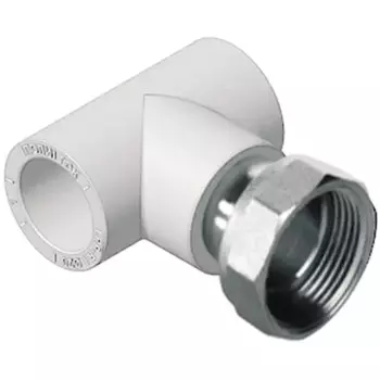 Тройник комбинированный с накидной гайкой Политэк 3/4"x20 мм ВР полипропилен