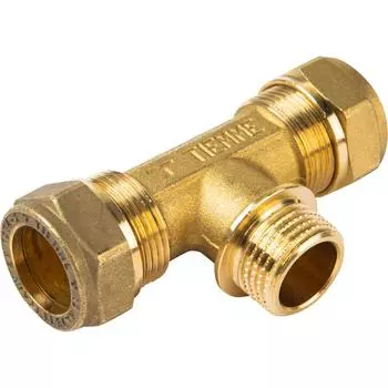 Тройник медь обжимной Tiemme 18x1/2x18мм НР 1100207