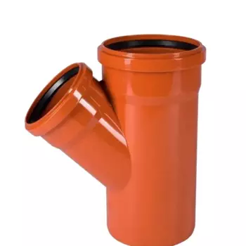 Тройник наружный угол 45 градусов 160/110 мм