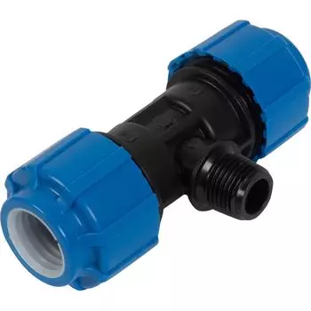 Тройник комбинированный ТПК-Аква 25x1/2"x25 мм НР полипропилен