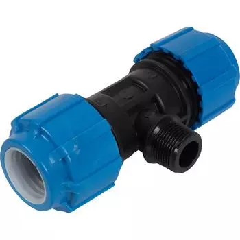 Тройник комбинированный ТПК-Аква 32x3/4"x32 мм НР полипропилен