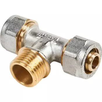 Тройник комбинированный Aquasfera 16x1/2"x16 мм НР латунь 027-8773